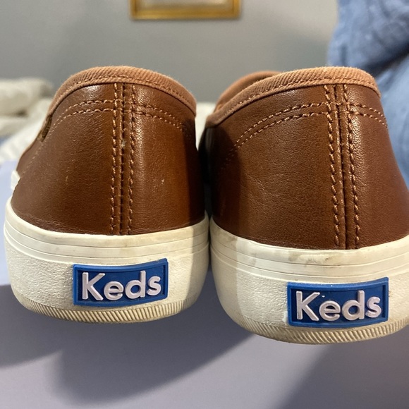 Women’s KEDS DOUBLE DECKER SLIP ON SNEAKER. SIZE 7 COGNAC LEATHER  STYLE WH63968 - Picture 9 of 10